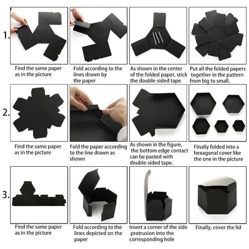 Surprise Explosion Box DIY Handmade Scrapbook Photo Album Wedding Gift Box - Thumbnail 5