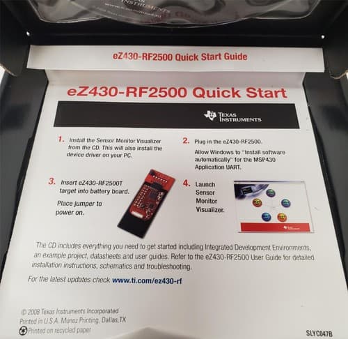 Texas Instruments MSP430 EZ430-RF2500 Development Tool Kit - Thumbnail 6