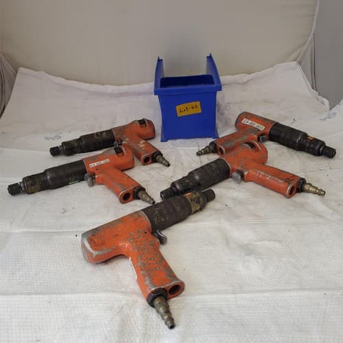 Lot of 5 Cleco E4BR-001/002/AF1BR-04 Series Pistol Grip Pneumatic Nut Runner #62 - Thumbnail 5