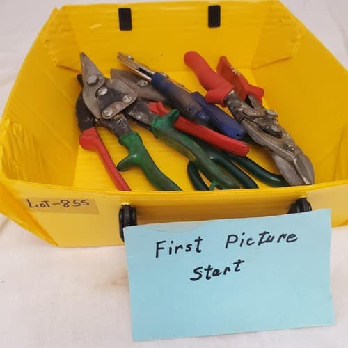 Lot of 5 Metal Snips Shears Pruners Tin Cutting Tools LOT-855 - Thumbnail 2