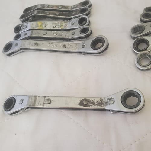 Lot of 44 Assorted Proto,Blue-Point Ratcheting Offset Box End Wrenches LOT-669 - Thumbnail 7