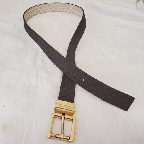 Michael Kors Belt MK Reversible Genuine Leather - Brown 30 inch - Thumbnail 5