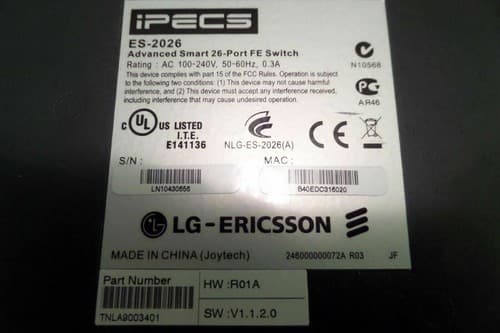 LG-Ericsson IPECS ES-2026 Advanced Smart 26 Port FE Switch - Thumbnail 3