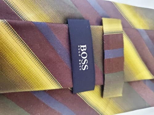 BOSS Hugo Boss Men's Silk Neck Tie Made In Italy - Thumbnail 3
