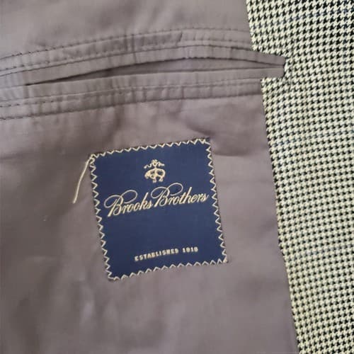 Brooks Brothers Brookwood C1 100% Wool-Silk Suit Jacket for Mens 43R - Thumbnail 6