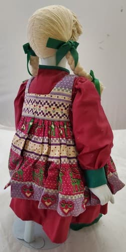 Vintage Original Beautiful Fashion Doll Traditional Dress With Stand - Thumbnail 3