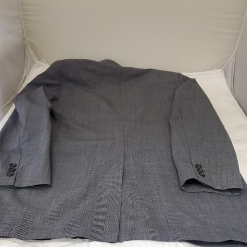 Brooks Brothers Wool BrooksEase Gray White Pinstripe Blazer Jacket Suit 41R - Thumbnail 2