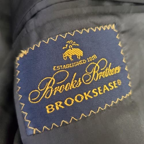 Brooks Brothers Wool BrooksEase Gray White Pinstripe Blazer Jacket Suit 41R - Thumbnail 3