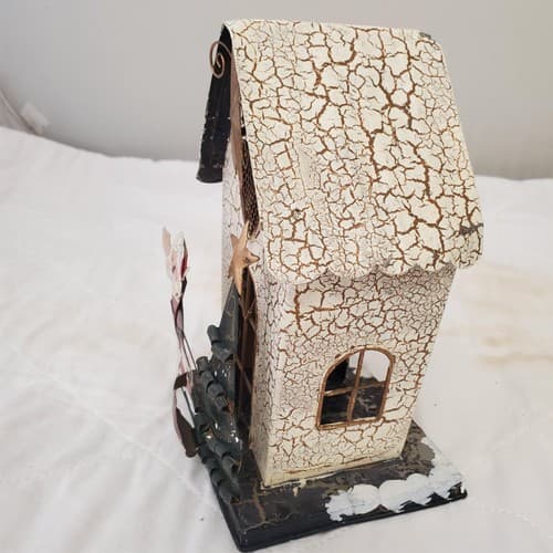 Metal Miniature Santa Claus House Adorable Candle Holder - Thumbnail 3