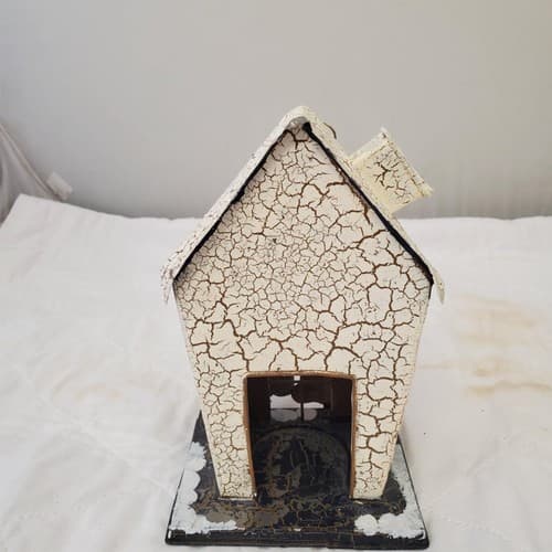Metal Miniature Santa Claus House Adorable Candle Holder - Thumbnail 5