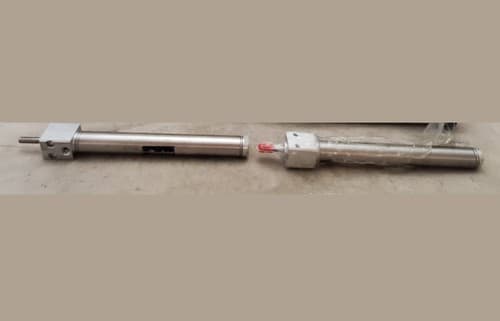 Two PARKER 0.75BFDSR05.00 Round Air Cylinder 34 Inch Bore 5 Inch Stroke - Image 1