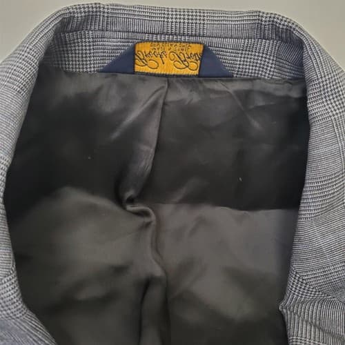 Brooks Brothers Wool BrooksEase Gray White Pinstripe Blazer Jacket Suit 41R - Thumbnail 4