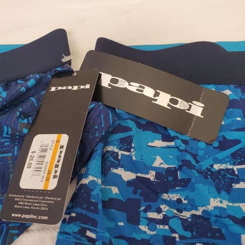 Pack of 2 Papi Men's Brazilian Blue Camouflage Trunks Size S 28-30 - Thumbnail 5