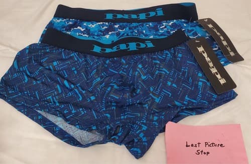 Pack of 2 Papi Men's Brazilian Blue Camouflage Trunks Size S 28-30 - Thumbnail 9