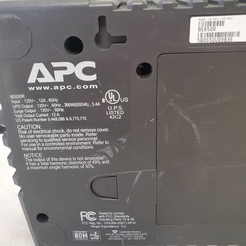 APC Back Up UPS ES 650 120V BE650R Surge Protected #13 (NO BATTERY INCLUDED) - Thumbnail 8
