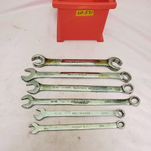 Lot of 6 Assorted Armstrong & Matco Combination Wrench Set LOT-531 - Image 1