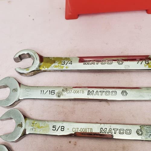 Lot of 6 Assorted Armstrong & Matco Combination Wrench Set LOT-531 - Thumbnail 4