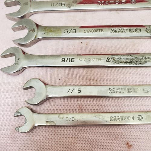 Lot of 6 Assorted Armstrong & Matco Combination Wrench Set LOT-531 - Thumbnail 6