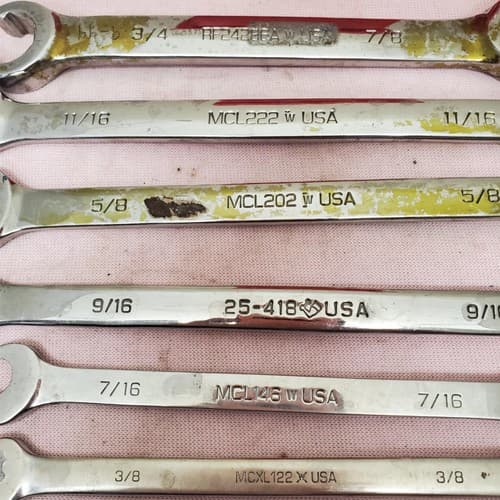 Lot of 6 Assorted Armstrong & Matco Combination Wrench Set LOT-531 - Thumbnail 8