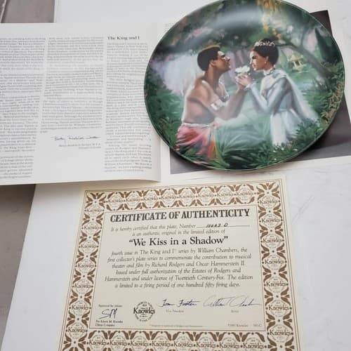 Knowles Collectors Plate We Kiss in a Shadow, Getting to Know You Shall We Dance - Thumbnail 11