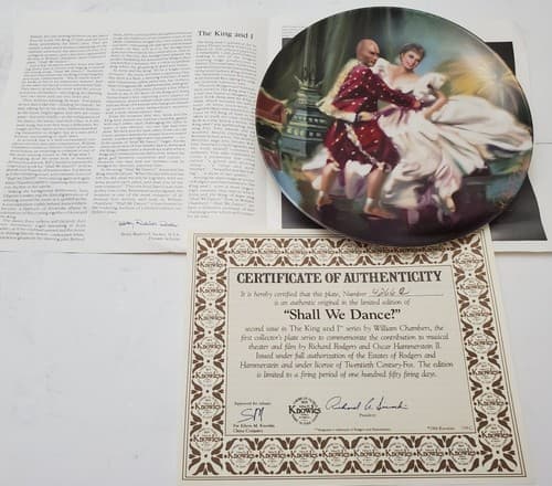 Knowles Collectors Plate We Kiss in a Shadow, Getting to Know You Shall We Dance - Thumbnail 14