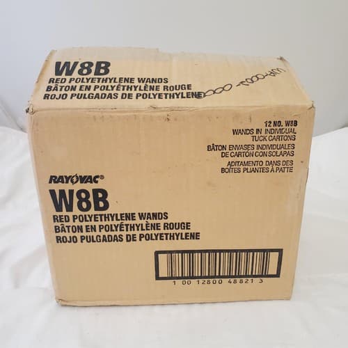 Lot of 12 Rayovac W8B Red Polyethylene Safty-Glo Wands 8 in - Thumbnail 3