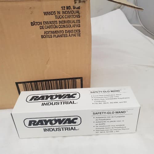Lot of 12 Rayovac W8B Red Polyethylene Safty-Glo Wands 8 in - Thumbnail 7