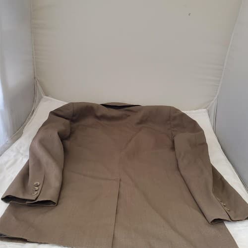 Joseph Abboud Sink Cashmere Copper Brown Check Blazer Suit Jacket Sport Coat 44L - Thumbnail 2