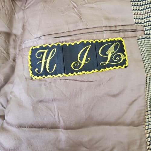 Joseph Abboud Sink Cashmere Copper Brown Check Blazer Suit Jacket Sport Coat 44L - Thumbnail 6