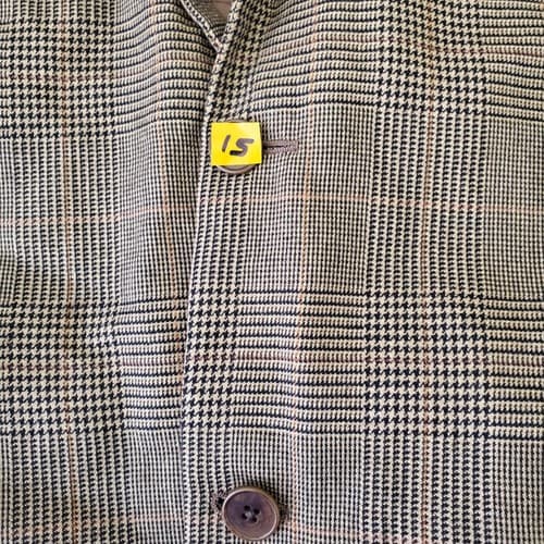 Joseph Abboud Sink Cashmere Copper Brown Check Blazer Suit Jacket Sport Coat 44L - Thumbnail 9