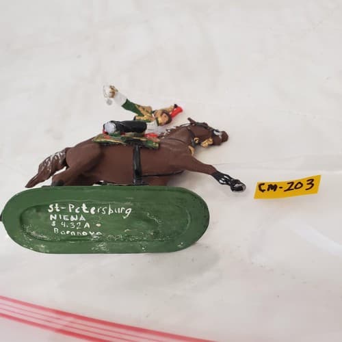 St. Petersburg Hand Painted Metal Toy Soldier Calvery General Niena CM-203 - Thumbnail 5