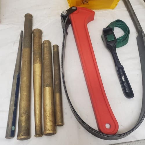 Lot of 13 Assorted Vintage Tapered Steel Legs Long, Strap Wrench & More LOT-180 - Thumbnail 4