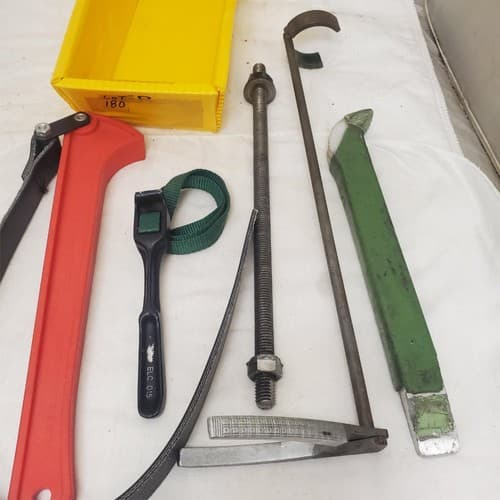 Lot of 13 Assorted Vintage Tapered Steel Legs Long, Strap Wrench & More LOT-180 - Thumbnail 6