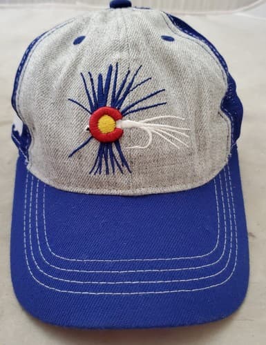 Aksels California Baseball Cap Hat Lid Mesh Snapback Blue Fishing - Image 1