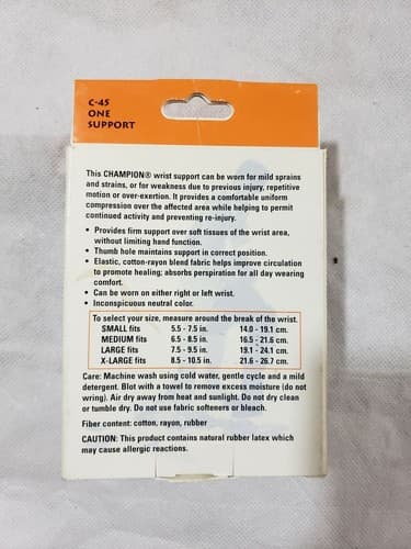 Champion Elastic Pullover Wrist Support Can be Worn for mild Sprains XLarge - Thumbnail 2