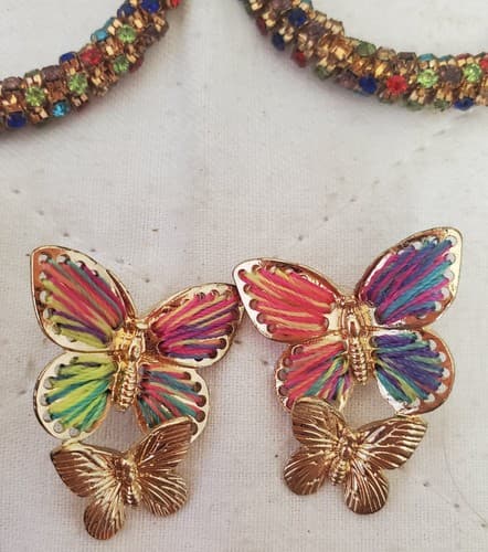 Lot of 7 Vintage Retro Dangle Stud Earrings - Thumbnail 4