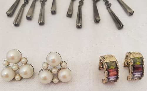 Lot of 7 Vintage Retro Dangle Stud Earrings - Thumbnail 8
