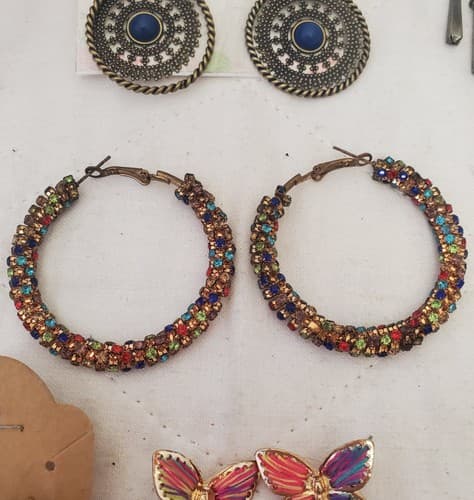 Lot of 7 Vintage Retro Dangle Stud Earrings - Thumbnail 5