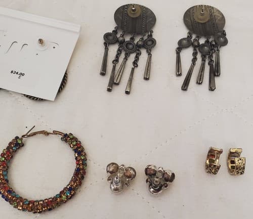 Lot of 7 Vintage Retro Dangle Stud Earrings - Thumbnail 10