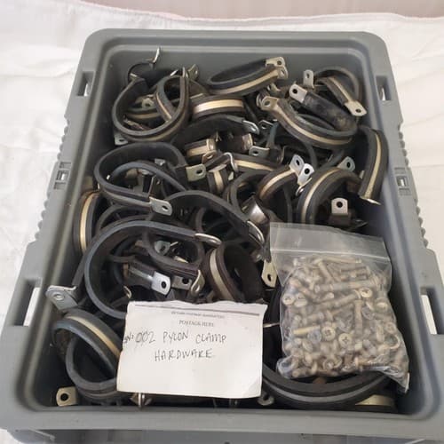 Lot of Assorted Cushion Clamps Black Galvanized Steel LOT 639 - Thumbnail 3