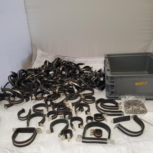 Lot of Assorted Cushion Clamps Black Galvanized Steel LOT 639 - Thumbnail 4