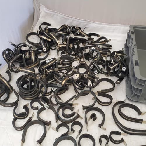 Lot of Assorted Cushion Clamps Black Galvanized Steel LOT 639 - Thumbnail 5