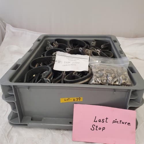 Lot of Assorted Cushion Clamps Black Galvanized Steel LOT 639 - Thumbnail 7