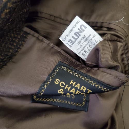 Hart Schaffner Marx Men's textured Blazer Suit Jacket Sport Coat 46L - Thumbnail 9