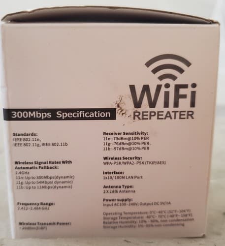 2.4Ghz WiFi Repeater Long Range Extender 300M Wireless Booster Signal Amplifier - Thumbnail 3