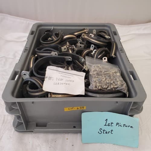 Lot of Assorted Cushion Clamps Black Galvanized Steel LOT 639 - Image 1