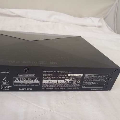 Sony BDP-S1200 Blu-ray Player - Thumbnail 7