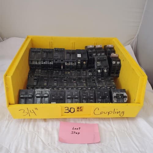 Large Lot of 61 Used Circuit Breakers Assorted - Thumbnail 6