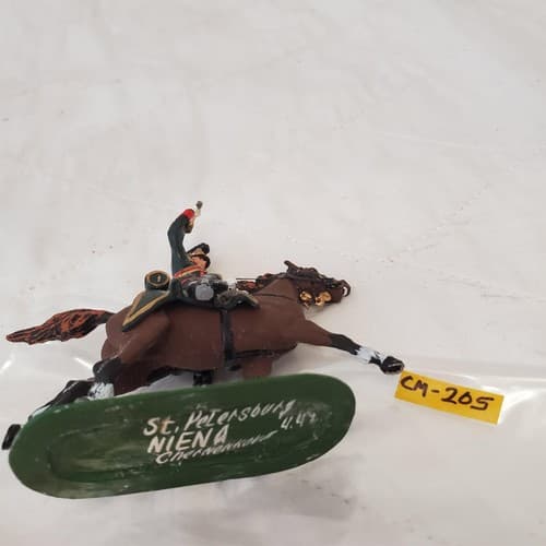 St. Petersburg Hand Painted Metal Toy Soldier Calvery General Chernenkov CM-205 - Thumbnail 6