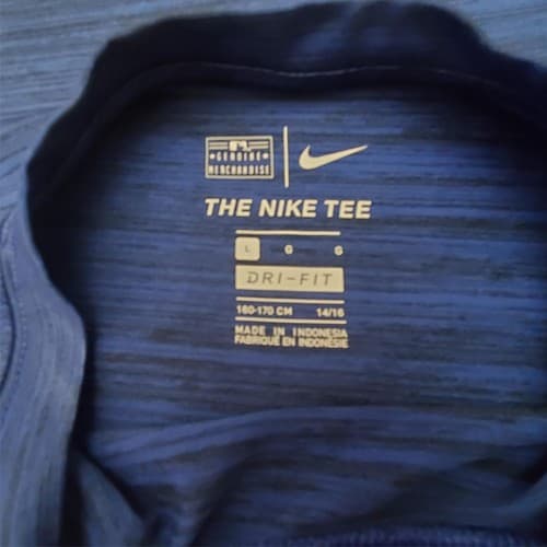 Vintage Used Nike Chicago Cubs Baseball DRI-FIT Blue T-Shirt Size - Thumbnail 4